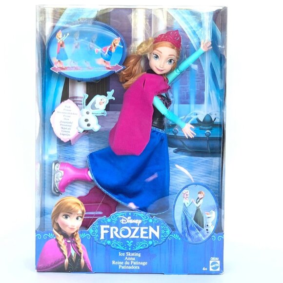 New in Box-Mattel Disney Frozen  Ice Skating Anna 11.5" - Picture 3 of 15